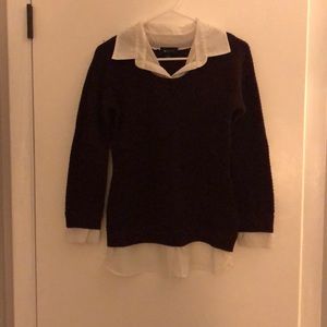 AB Studio faux layered sweater